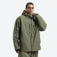 
                  
                    Men's waterproof 2L snow jacket and pants - olive green jacket, for powder days and winter commute
                  
                