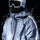 Women's gradient print breathable ski jacket set - blue gradient jacket, for cold-weather winter sports