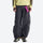 Breathable relaxed trail pants with drawcord waist - dark gray quick-dry hiking pants with yellow top