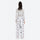 Women's breathable paw print pullover ski jacket - white print pants with gray top, for cold-weather winter sports