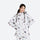 Women's breathable paw print pullover ski jacket - white print anorak, for skiing and snowboarding