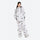 Women's 3L print snow anorak and pants series - white print anorak with print pants, for resort and street wear