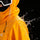 Men's breathable ski jacket and pants set - amber orange, for resort and backcountry days