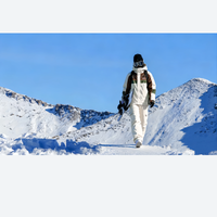 
                  
                    Breathable 3-layer ski jacket and pants set - white olive green and brown colorblock suit with white pants 88
                  
                