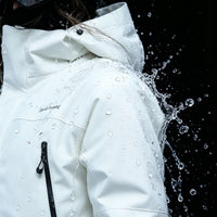 
                  
                    Breathable ski jacket with taped line details - white jacket, for resort and street wear
                  
                