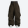 Men's adjustable snowboard cargo pants with gaiters - coffee brown cargo snow pants, for cold-weather winter sports