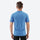 Soft merino wool baselayer with temperature control - blue merino wool baselayer tee on men, for hiking and trail walking
