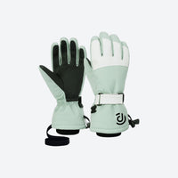 
                  
                    Touchscreen winter gloves for snow sports - mint green touchscreen snow gloves, pair front view, for snow sports weekends
                  
                