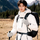 Cocoon merino wool thermal gloves with suede palm - gray merino wool thermal gloves on men in white jacket with poles