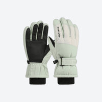 
                  
                    Kids' snow gloves with arctic fleece lining - kids snow gloves pair, mint green pair view, for winter mountain trips
                  
                