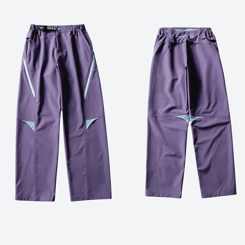 Breathable quick-dry trail pants with cargo pockets - purple cargo hiking pants, for camping and outdoor weekends