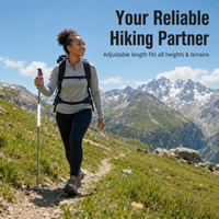
                  
                    Night hiking pole with type-c flashlight - 2-in-1 trekking pole with flashlight, for hiking and trail walking
                  
                