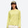 Women's soft merino wool baselayer with mountain print - lime merino wool baselayer long-sleeve on women