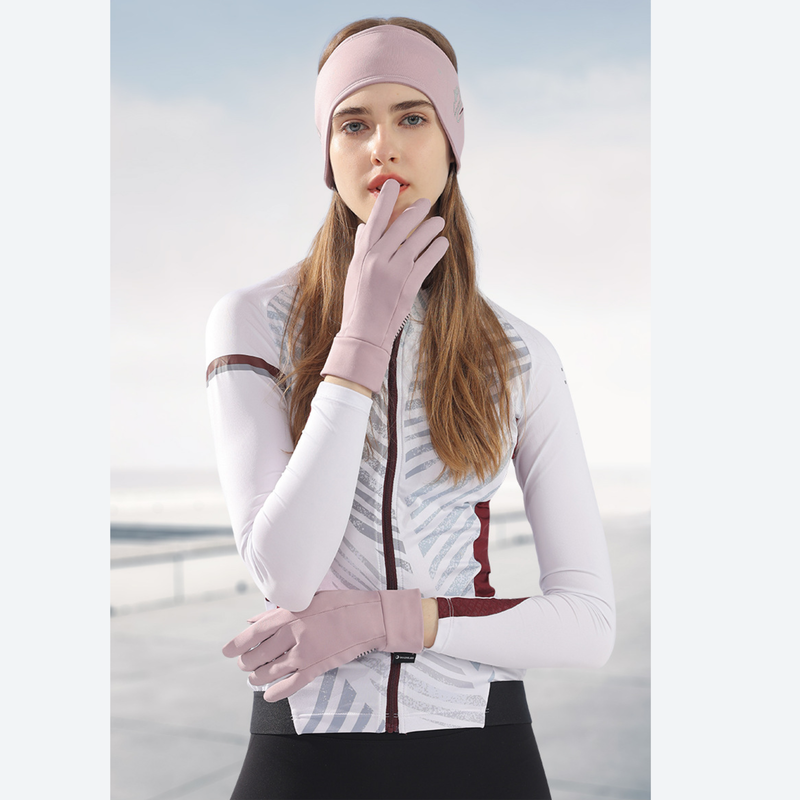 Breathable anti-odor touchscreen running gloves - pink breathable gloves on women, for hiking and trail walking