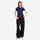 Water-repellent cargo hiking pants with drawcord hem - black wide-leg cargo pants with navy tee, for travel and daily commute
