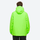 Men's waterproof 2L snow jacket and pants series - neon green jacket, on-model back view, for skiing and snowboarding