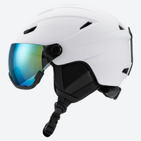 
                  
                    Snow helmet for skiing and snowboarding - matte white snow helmet with mirror goggles, for winter mountain trips
                  
                