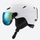 Snow helmet for skiing and snowboarding - matte white snow helmet with mirror goggles, for winter mountain trips