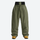 Men's waterproof 2L snow jacket and pants - olive green snow pants, flat lay front view, for skiing and snowboarding