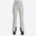 Women's slim fit waterproof stretchable ski pants - cream ski pants with black side stripe, for resort ski days