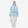 Women's waterproof 2L snow jacket and pants - ice blue jacket with white pants, for powder days and winter commute