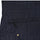 Unisex denim print snowboard bibs with pockets - navy denim, back pocket flap close-up detail, for cold-weather winter sports