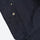 Unisex denim-look bib snow pants - navy denim, cuff snap close-up detail, for skiing and snowboarding