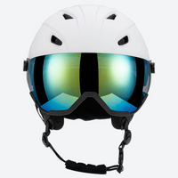 
                  
                    Ember lighter stronger snow helmet with mirror goggles - matte white snow helmet with mirror goggles, for resort ski days
                  
                