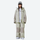 Women's 2-layer snowboard jacket and pants - sage green rabbit print jacket with matching pants, for skiing and snowboarding
