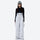 Unisex waterproof 2L asymmetric snow jacket - white snow pants with black top, for resort and street wear