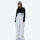 Unisex asymmetric snowboard jacket and cargo pants - white snow pants with black top, for skiing and snowboarding