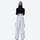 Unisex asymmetric snowboard jacket and cargo pants - white snow pants with black top, for cold-weather winter sports