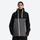 Women's colorblock ski jacket set - black and gray colorblock, on-model front view, for skiing and snowboarding