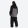 Women's colorblock ski pullover set - black and gray colorblock jacket with black pants, for skiing and snowboarding
