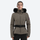 Women's slim fit ski jacket with fur collar - brown houndstooth slim fit ski jacket with fur collar, for resort ski days