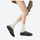 Machine washable merino wool crew socks - cream merino wool socks on feet with shoes, for layering in cool weather