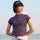 Women's quick-dry tee with UV protection - purple quick-dry tee with slimming panels, for tennis and racket sports
