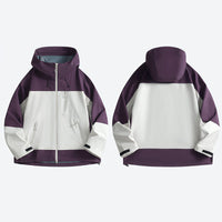 
                  
                    Unisex waterproof 3L 3-in-1 hardshell jacket - purple white jacket, for spring autumn and winter wear
                  
                