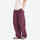 Unisex UPF50 water-repellent cargo pants - plum purple wide-leg cargo pants with white tee, for camping and outdoor weekends