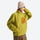 Wavy fleece texture mid-layer jacket - lime wavy fleece mid-layer jacket with orange pocket with beanie