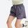 Unisex quick-dry running shorts - purple gray running shorts with cream top, for gym and outdoor workouts