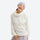 Lightweight windproof quick-dry mid-layer pullover - cream hooded mid-layer pullover on women with beanie
