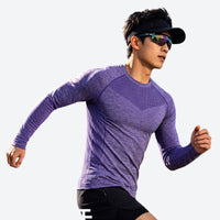 
                  
                    3D channel quick-dry baselayer top - purple 3D channel quick-dry baselayer, running view on men, for skiing and snowboarding
                  
                