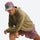 Eco-friendly quick-dry lightweight mid-layer pullover - olive quick-dry lightweight half-zip mid-layer on men with cap
