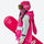Kids waterproof 2L snow jacket and pants series - pink white kids jacket, for snow play and winter commute