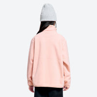
                  
                    Kids' stand-collar fleece mid-layer jacket - pink kids fleece jacket with stand collar and beanie, for kids outdoor sports
                  
                