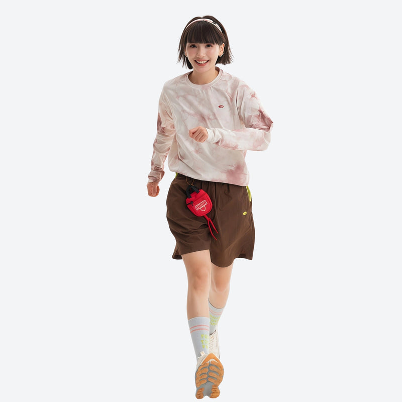 Unisex water-repellent quick-dry shorts - brown water-repellent shorts with tie-dye top, for travel and city walks