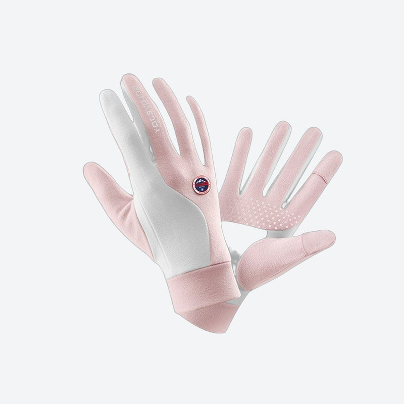 Steam antibacterial glove liner thin and snug - pink and white antibacterial glove liner, for daily commute and office