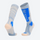 Breathable knee-high merino ski socks with jacquard - merino ski socks with SKI SOCKS print, for skiing and snowboarding
