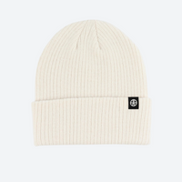
                  
                    Cuffed wool beanie in many colors - off-white wool snow beanie, front product view, for daily commute and office
                  
                